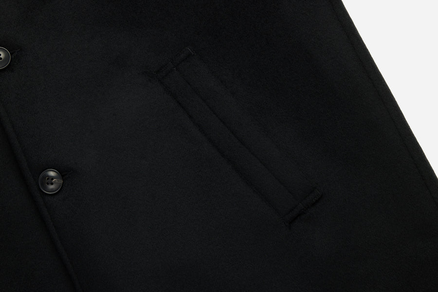 Mac Coat ~ Black Wool/Cashmere