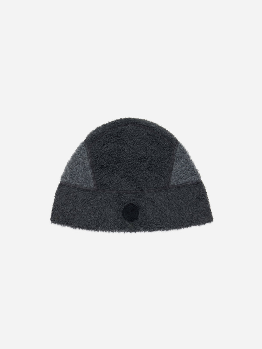 Fleece Patchwork Beanie ~ Charcoal