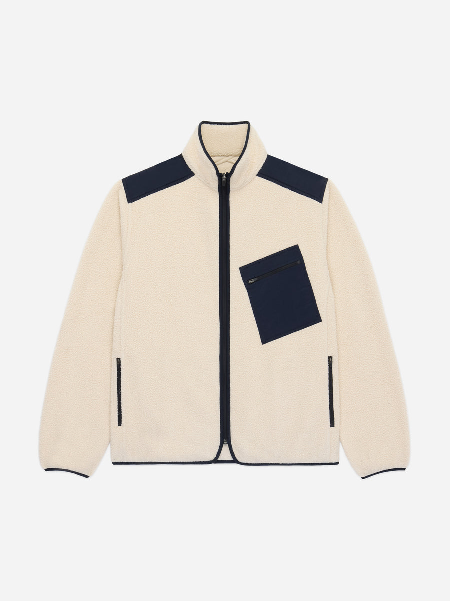 Summit Fleece ~ Ecru/Midnight