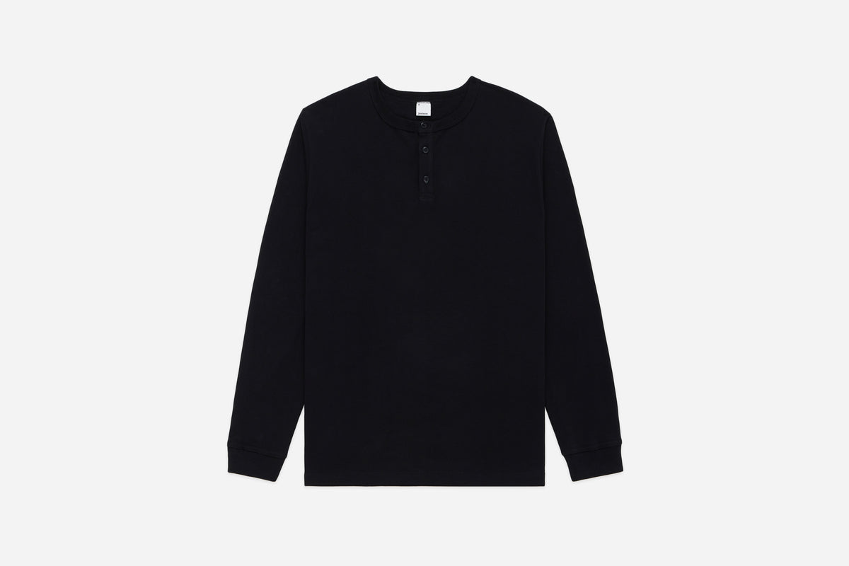 3sixteen Long Sleeve Henley Black 2x