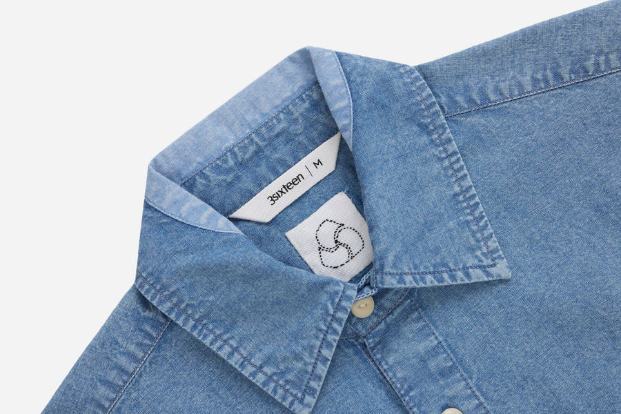 Utility Shirt ~ Patchwork Chambray