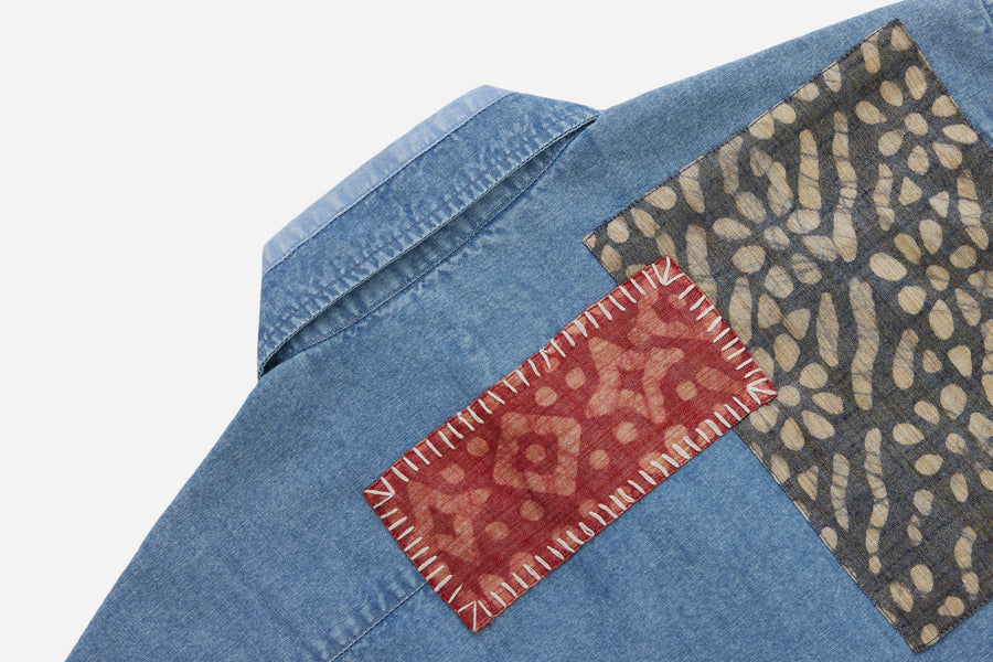 Utility Shirt ~ Patchwork Chambray