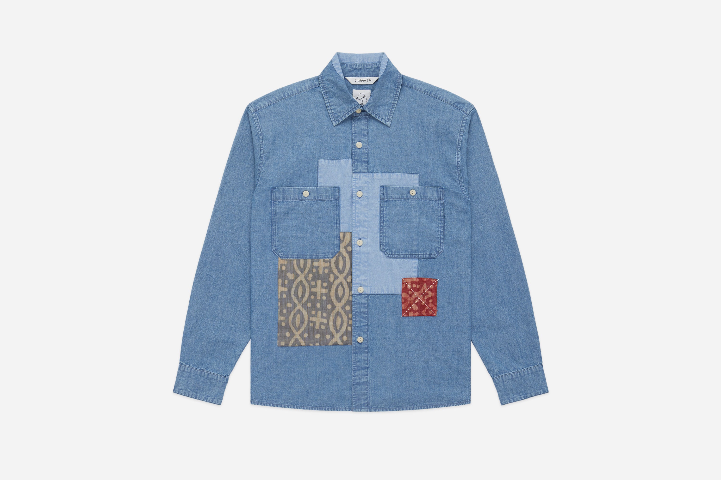 Utility Shirt ~ Patchwork Chambray – 3sixteen