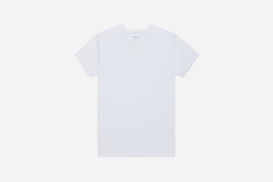Short Sleeve Henley ~ White