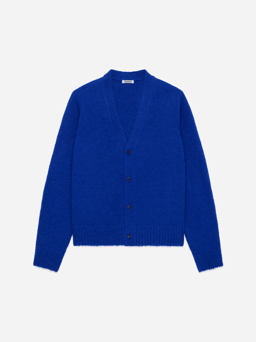 Classic Cardigan ~ Cobalt Alpaca