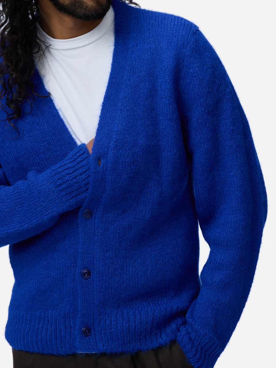 Classic Cardigan ~ Cobalt Alpaca