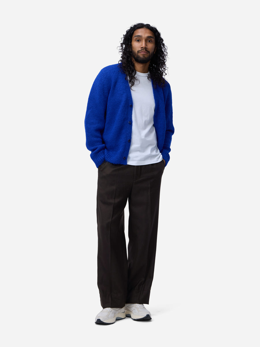 Classic Cardigan ~ Cobalt Alpaca