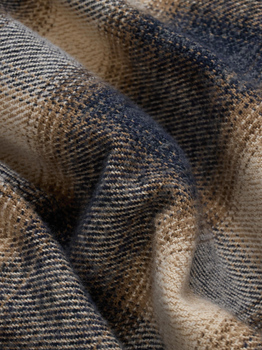 Crosscut Flannel ~ Brown/Ecru