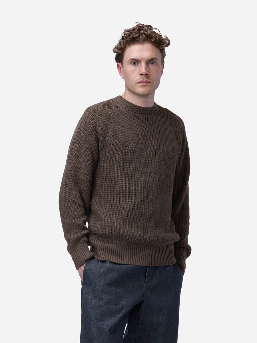 Cotton Crewneck Sweater ~ Earth