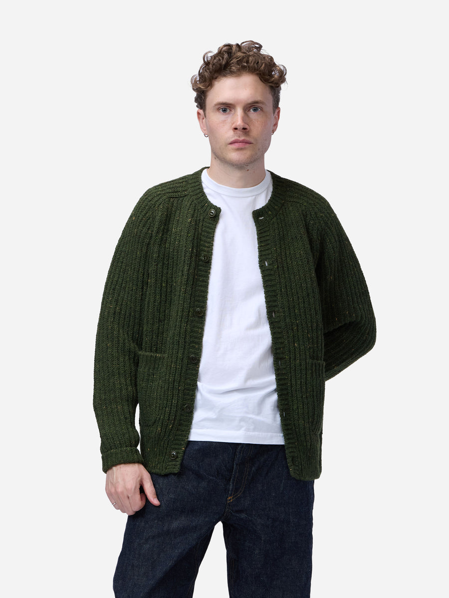 Fisherman Cardigan ~ Hunter Green