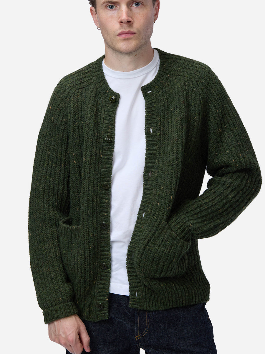 Fisherman Cardigan ~ Hunter Green