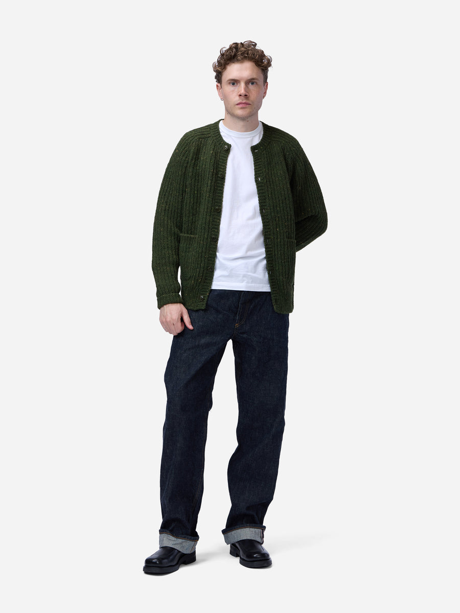 Fisherman Cardigan ~ Hunter Green