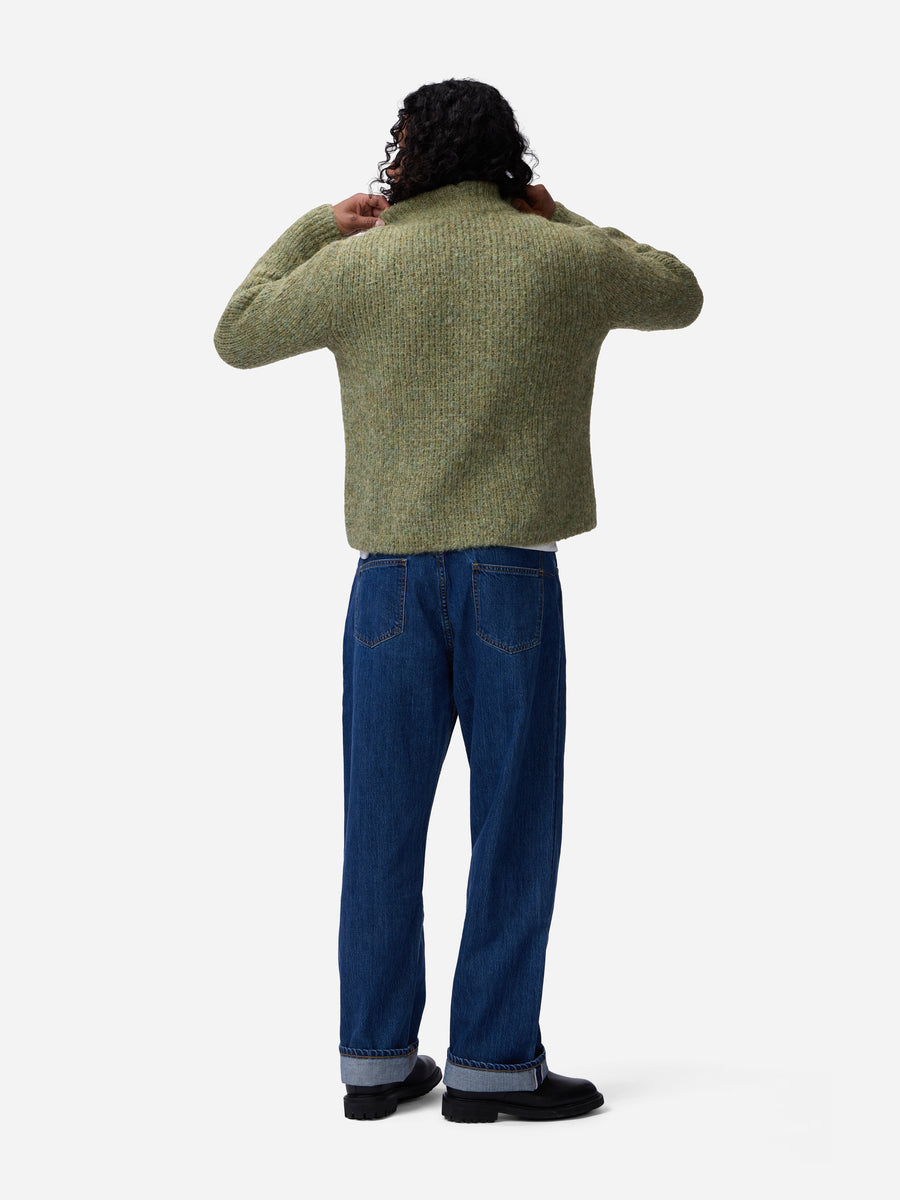 Half Zip Knit ~ Marled Sage