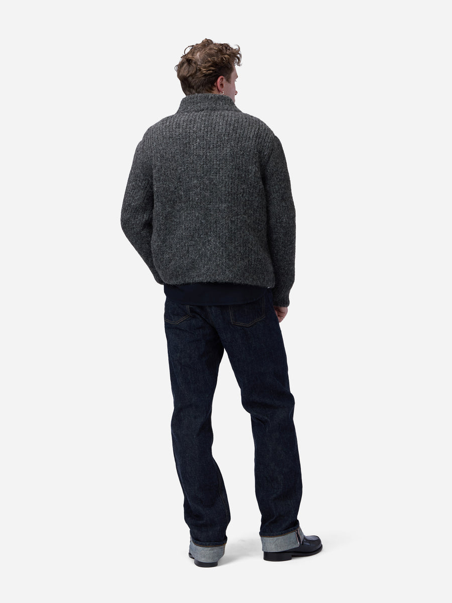 Half Zip Knit ~ Pewter