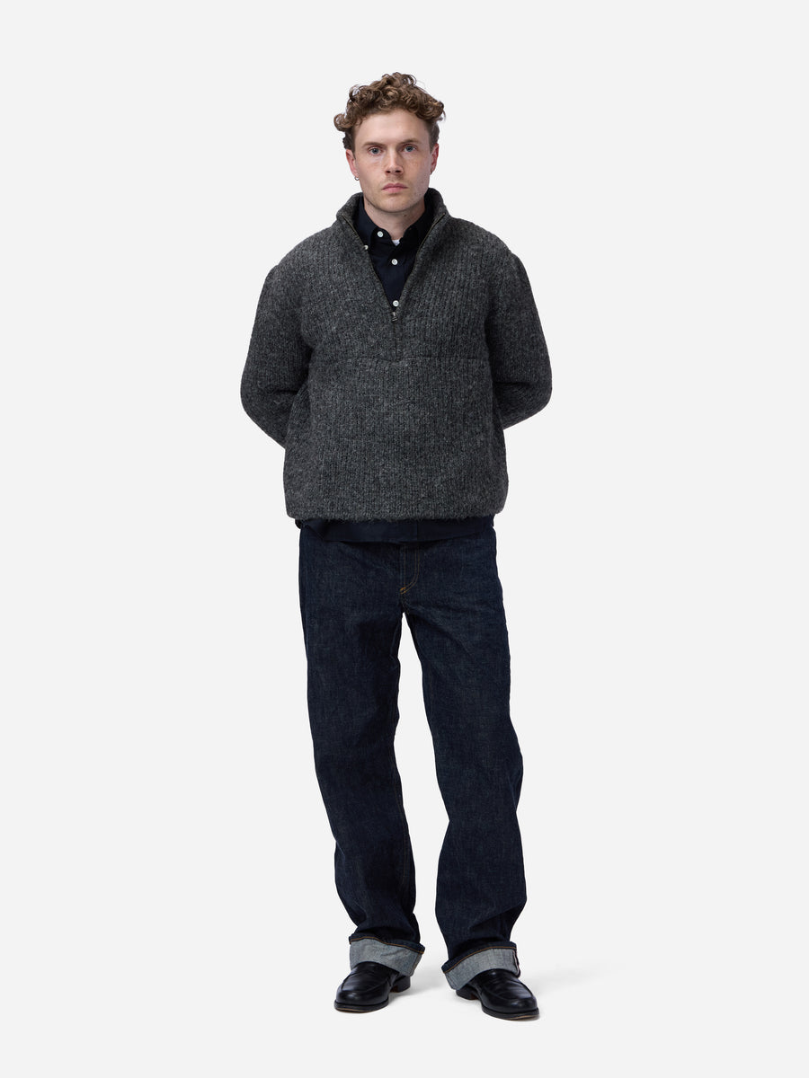 Half Zip Knit ~ Pewter