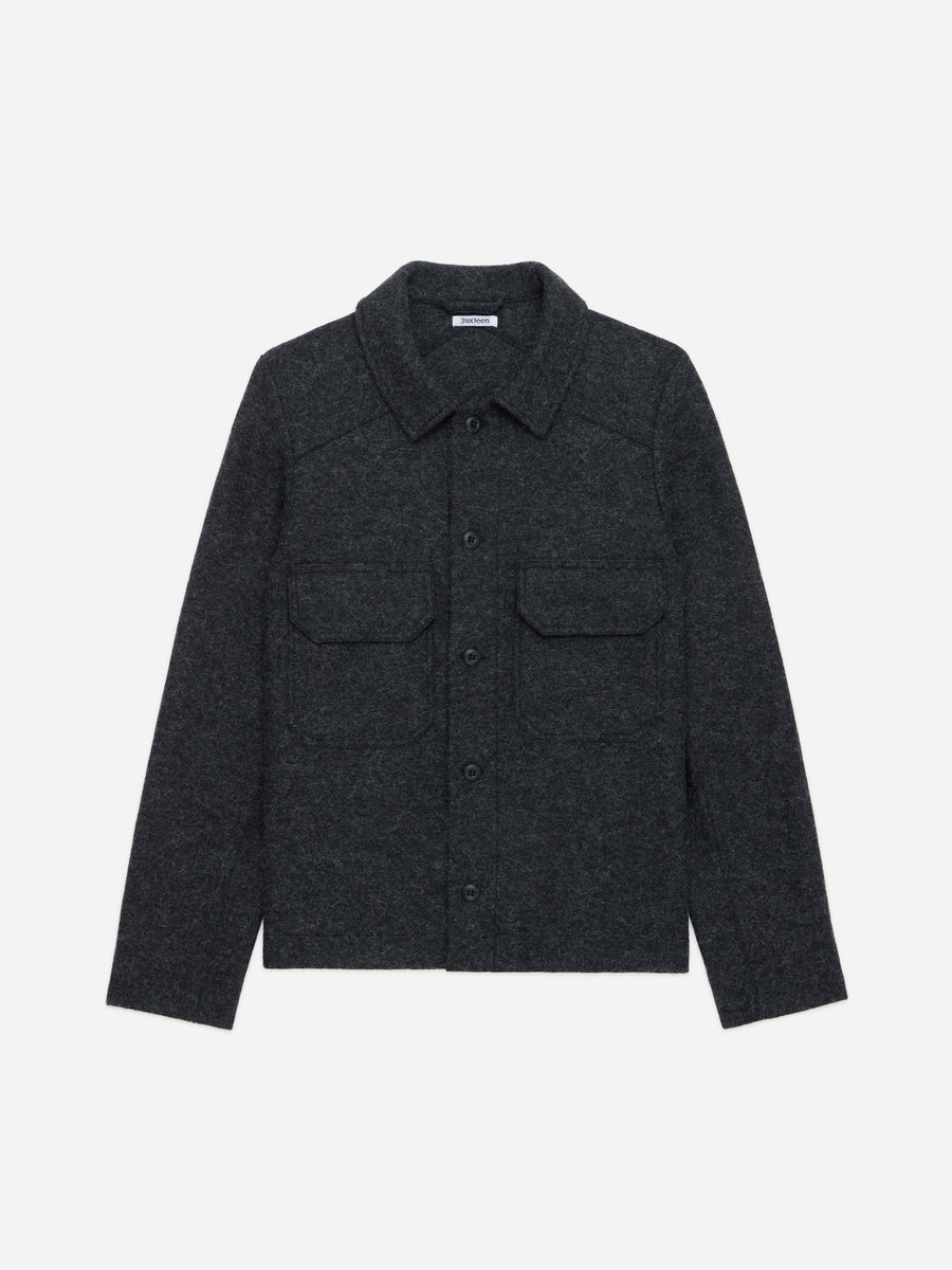 Officer Shirt ~ Charcoal Felted Wool