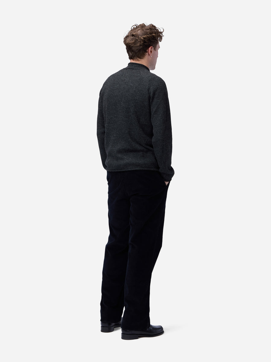 Roll Neck Sweater ~ Charcoal Baby Alpaca