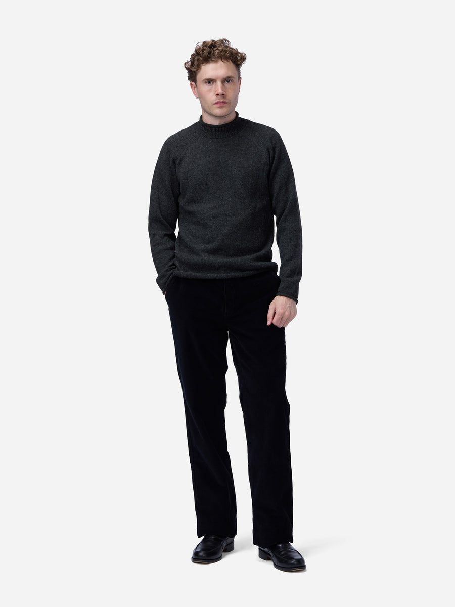 Roll Neck Sweater ~ Charcoal Baby Alpaca