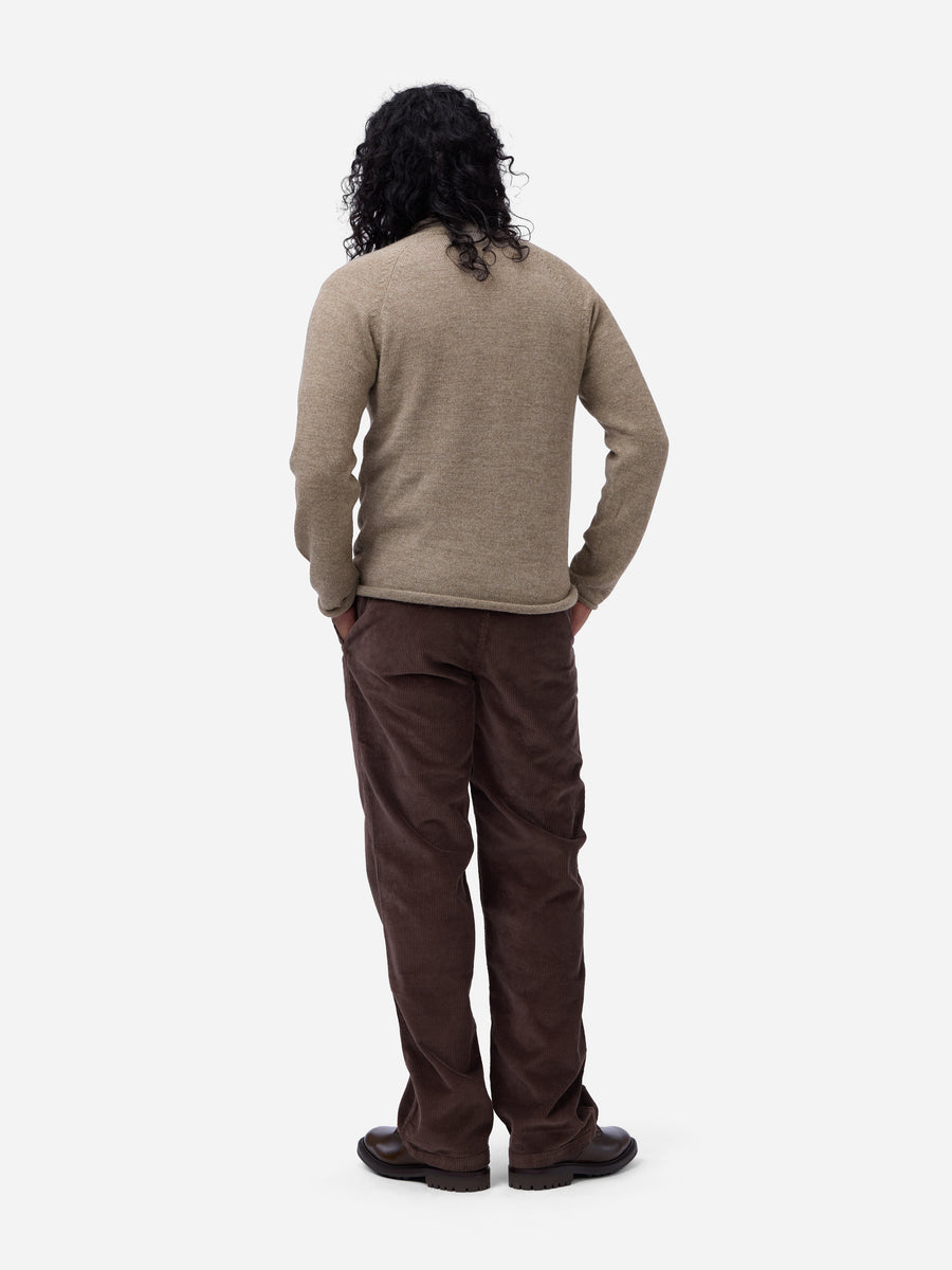 Roll Neck Sweater ~ Sandstone Baby Alpaca