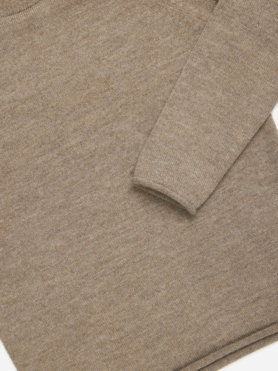 Roll Neck Sweater ~ Sandstone Baby Alpaca