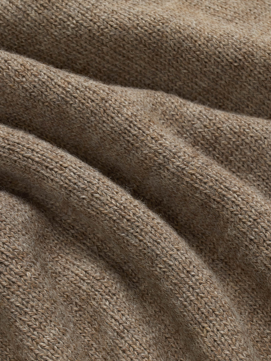 Roll Neck Sweater ~ Sandstone Baby Alpaca