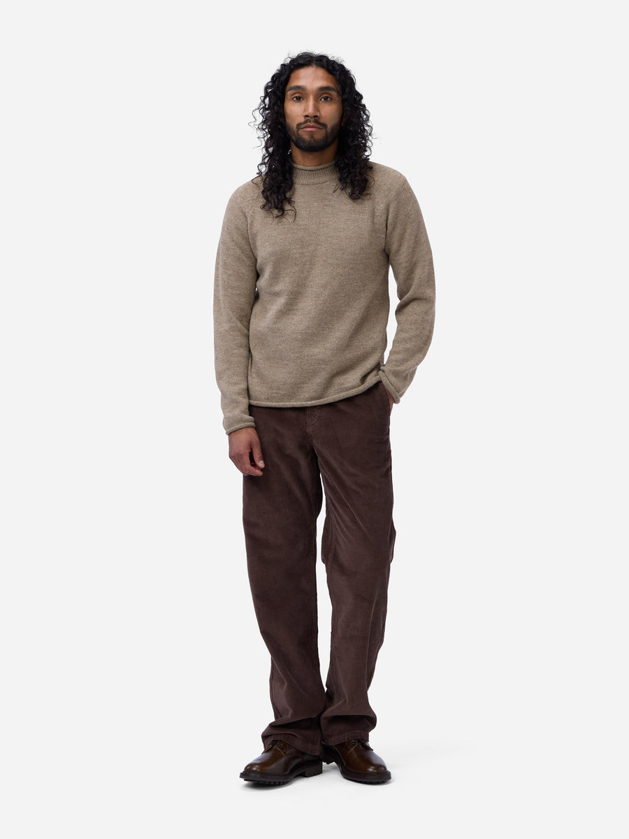 Roll Neck Sweater ~ Sandstone Baby Alpaca