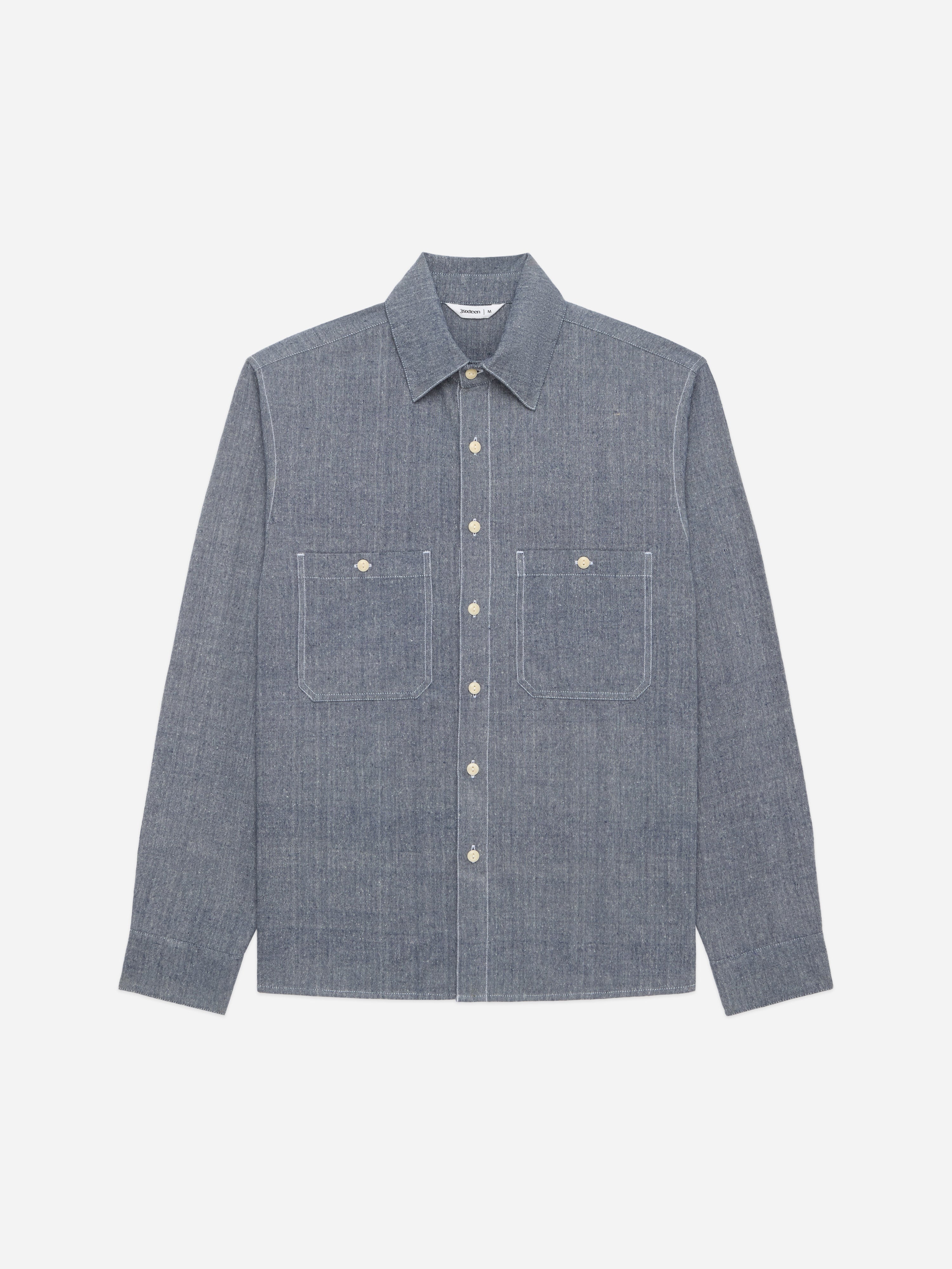 Utility Chambray Shirt ~ Handloom Silk Khadi – 3sixteen