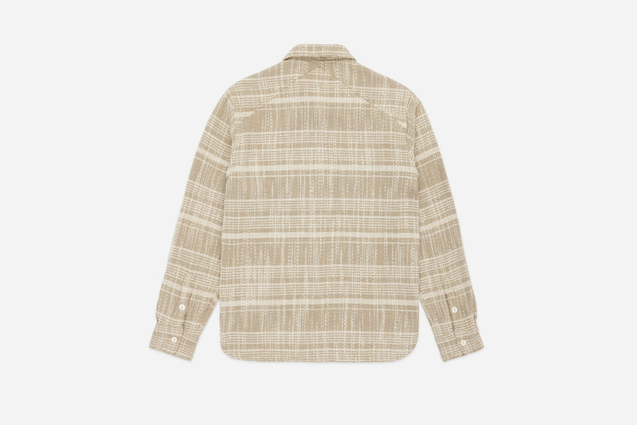 Crosscut Flannel ~ Alabaster Jacquard