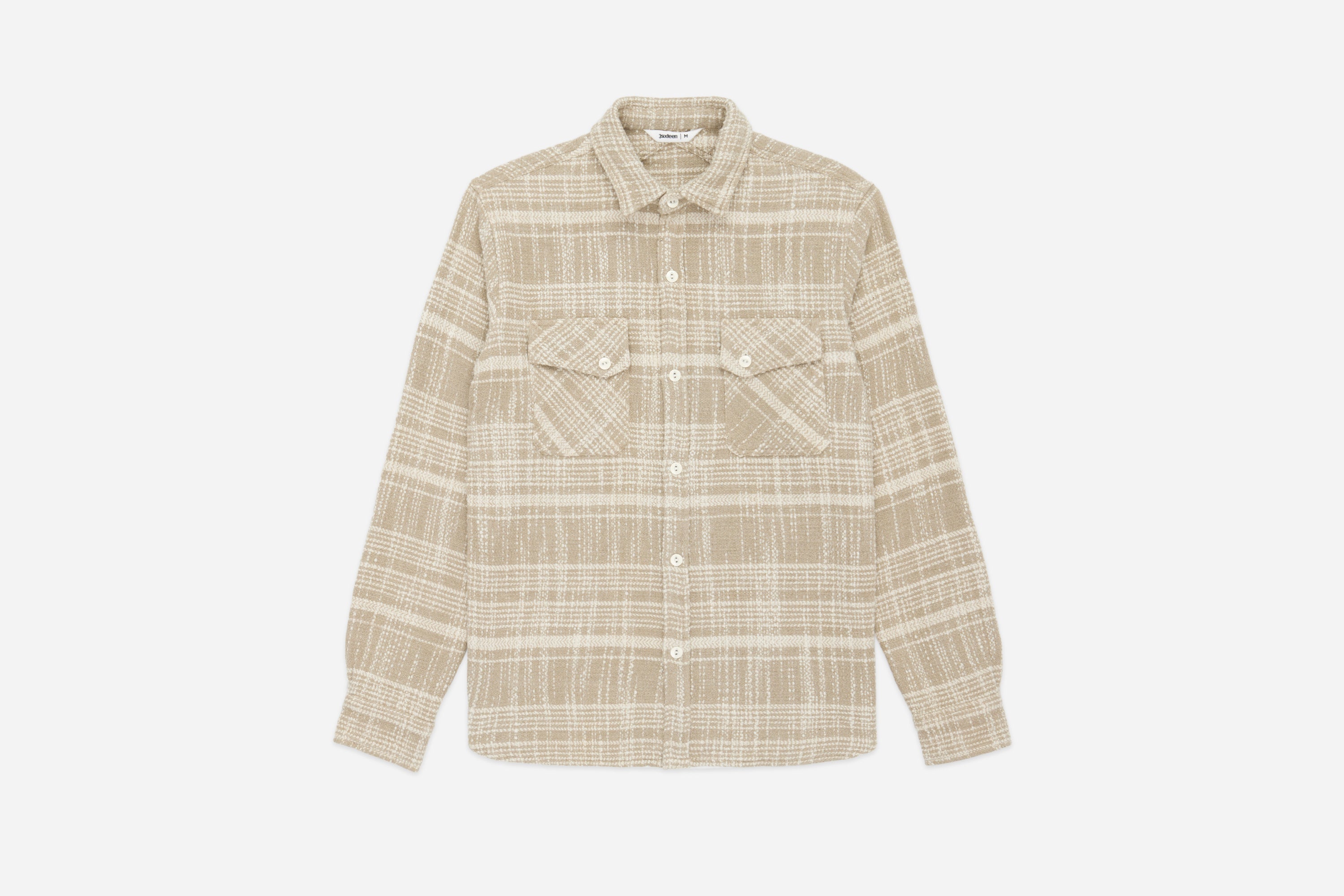 Crosscut Flannel ~ Alabaster Jacquard – 3sixteen