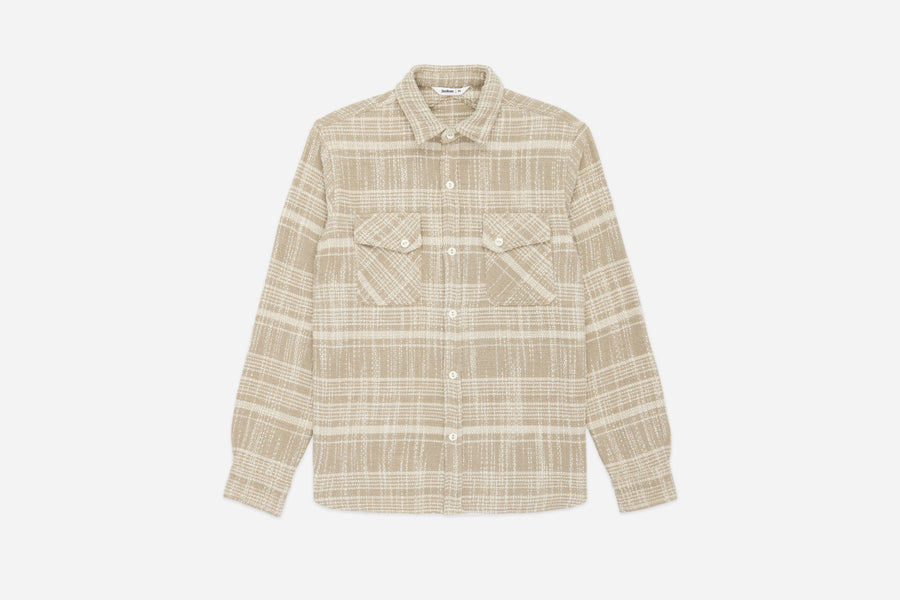 Crosscut Flannel ~ Alabaster Jacquard