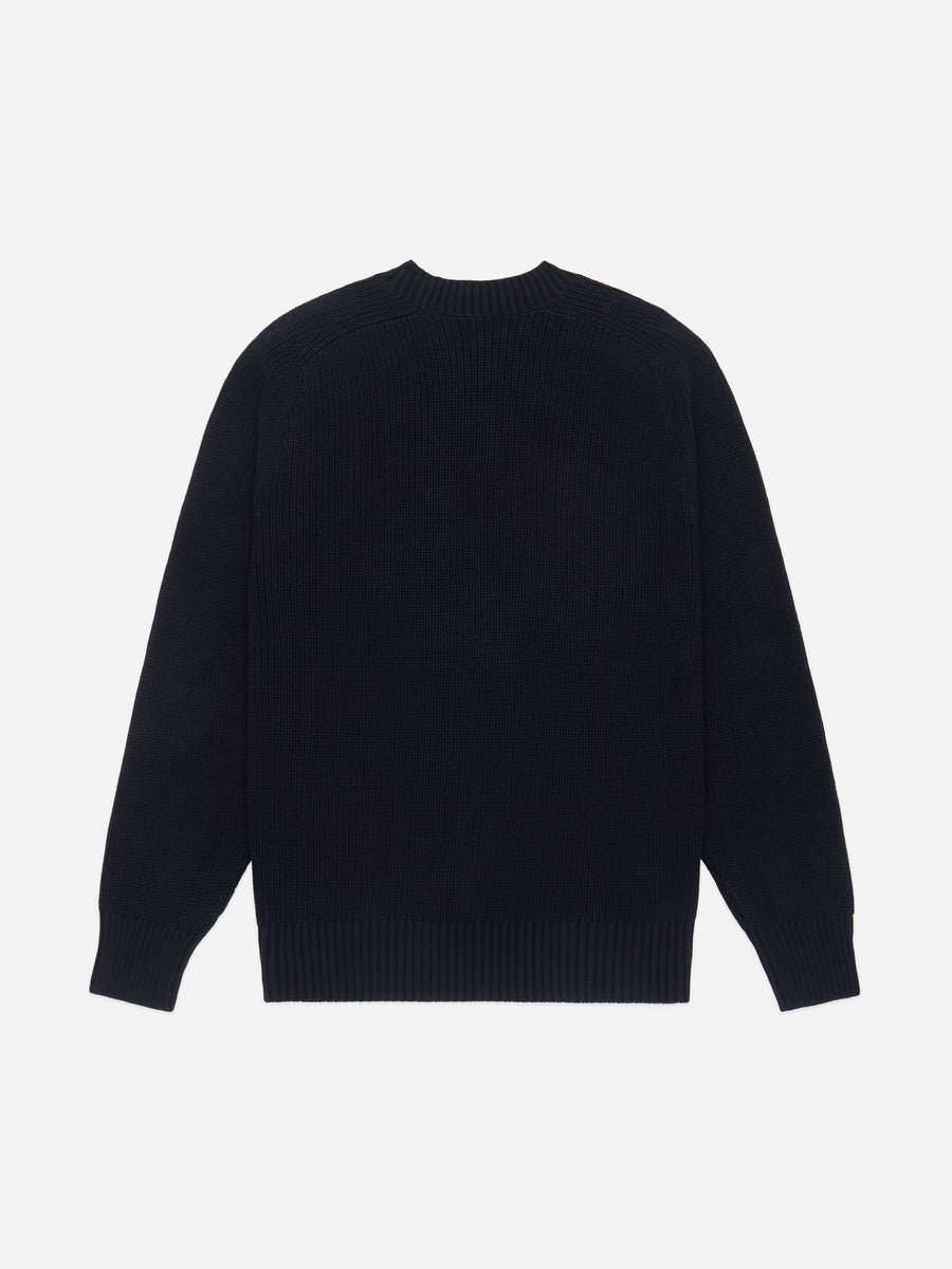 Cotton Crewneck Sweater ~ Black