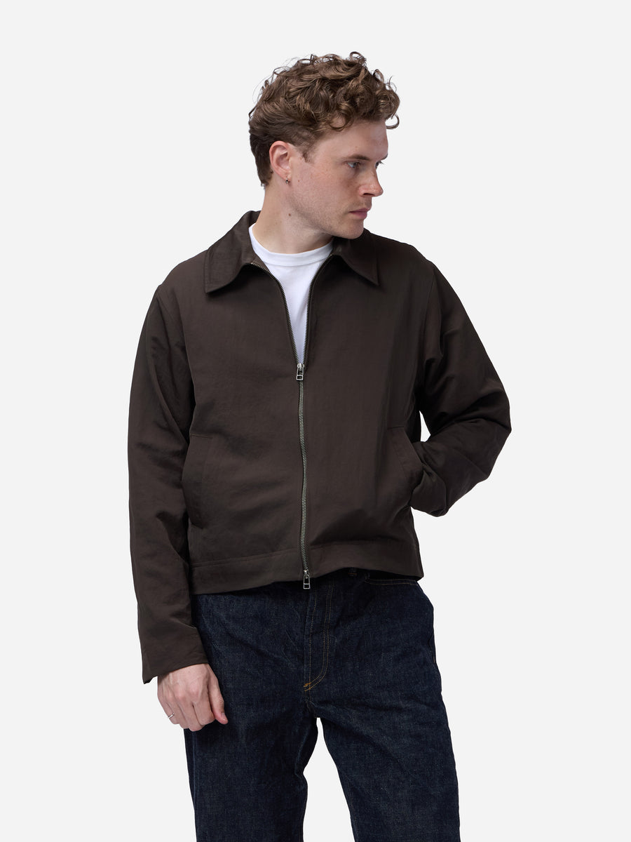 Club Jacket ~ Brown Wrinkle Nylon