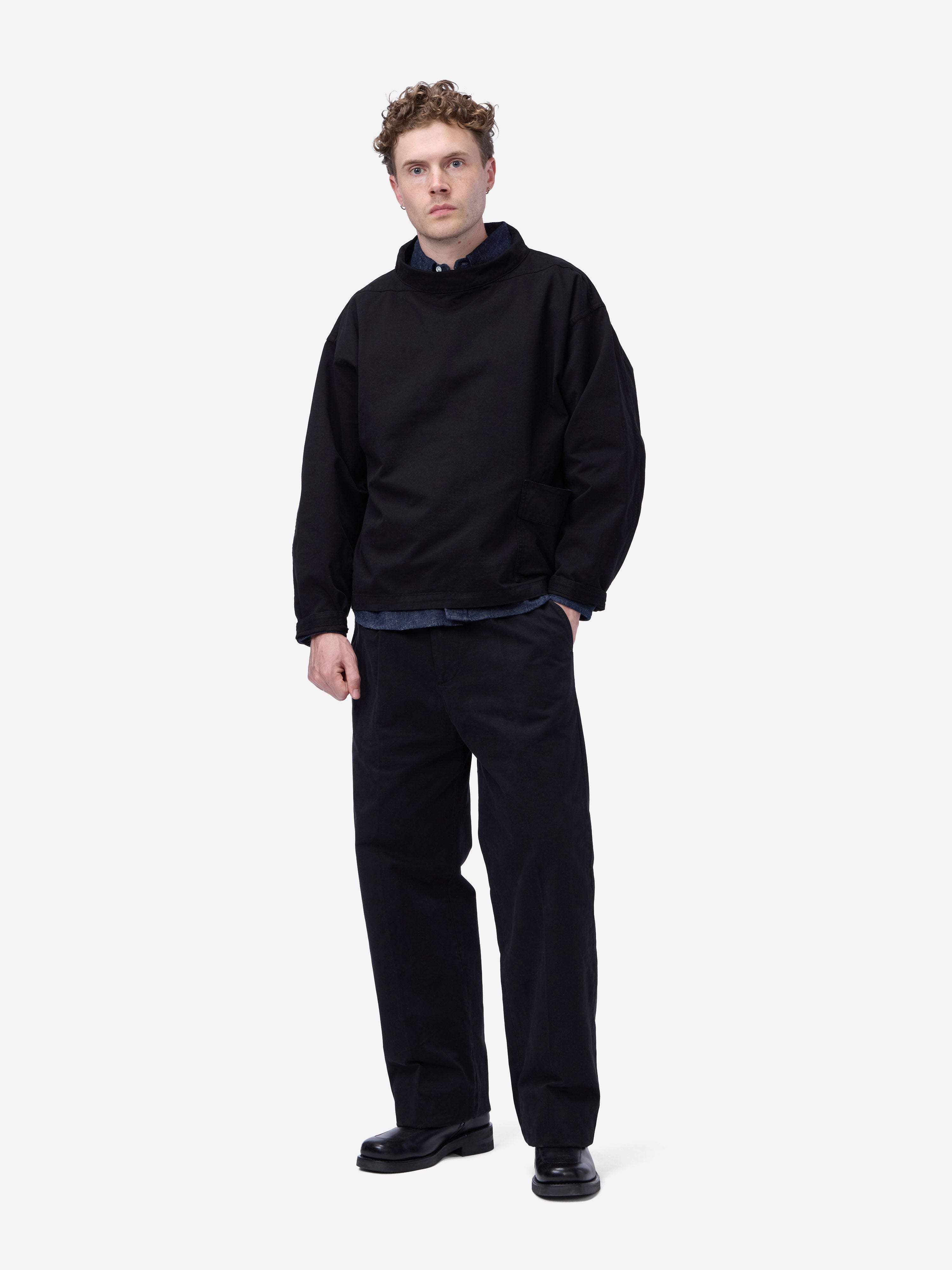 Smock ~ Black Peached Twill – 3sixteen