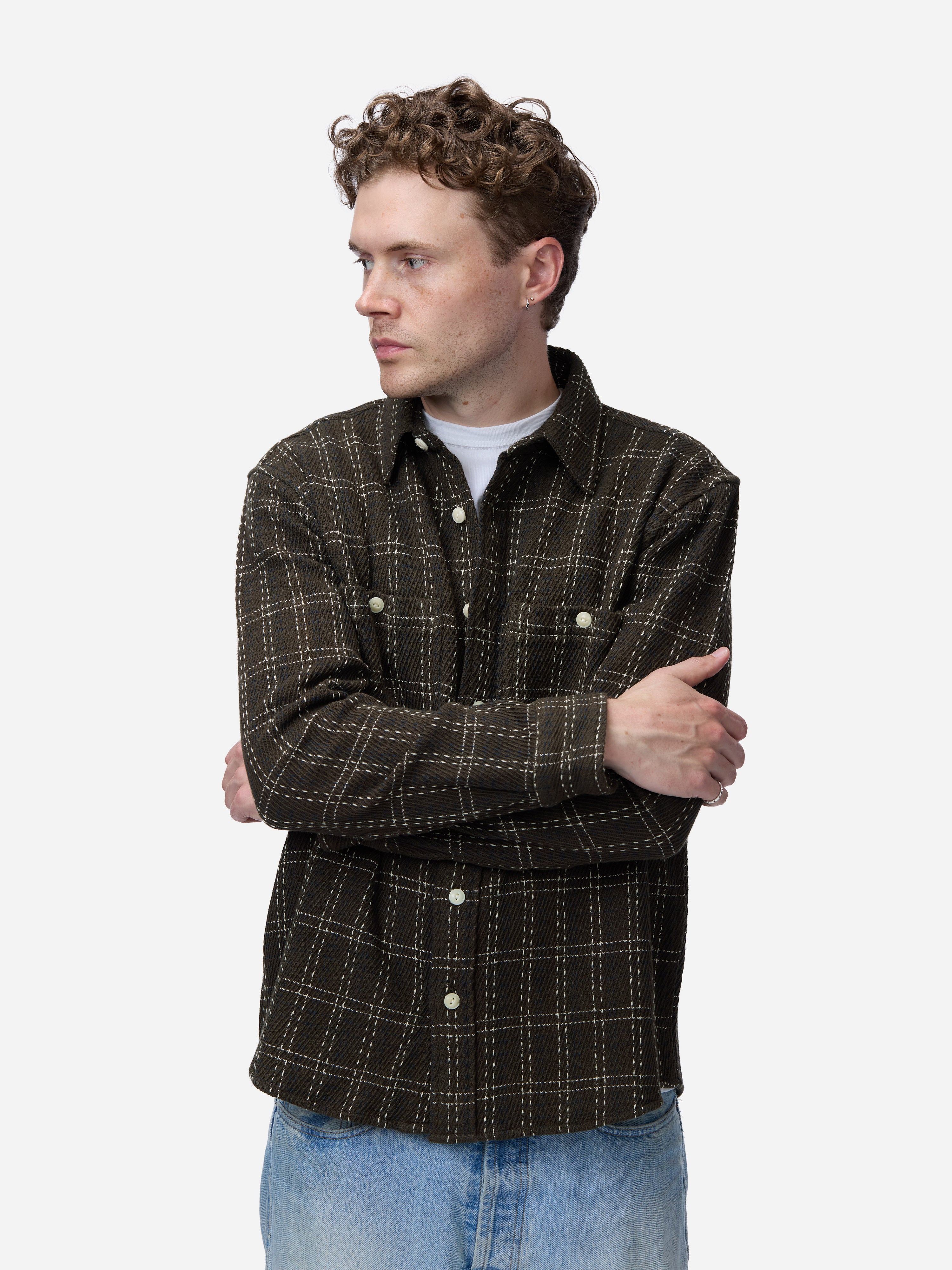 Utility Flannel ~ Espresso Twill Check – 3sixteen