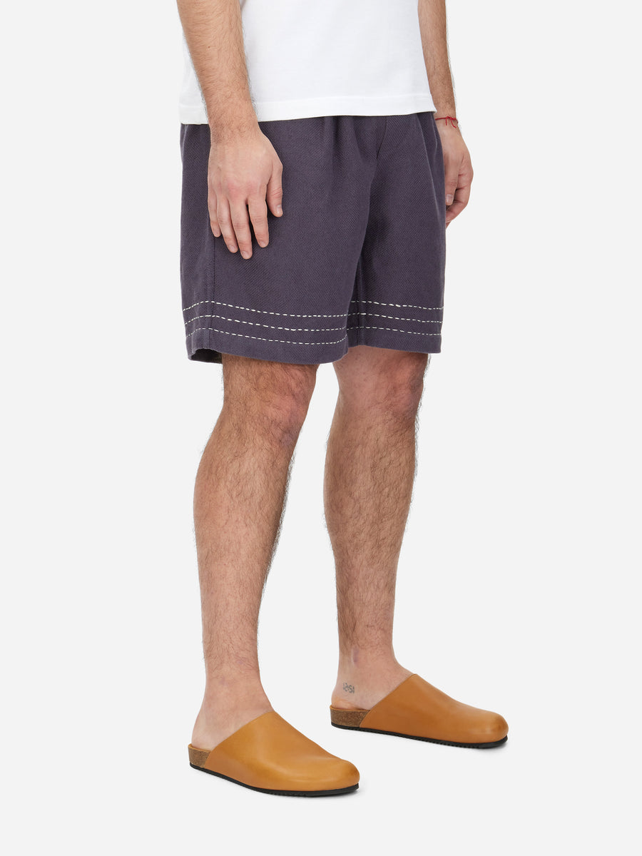 Club Short ~ Plum Hand Stitch