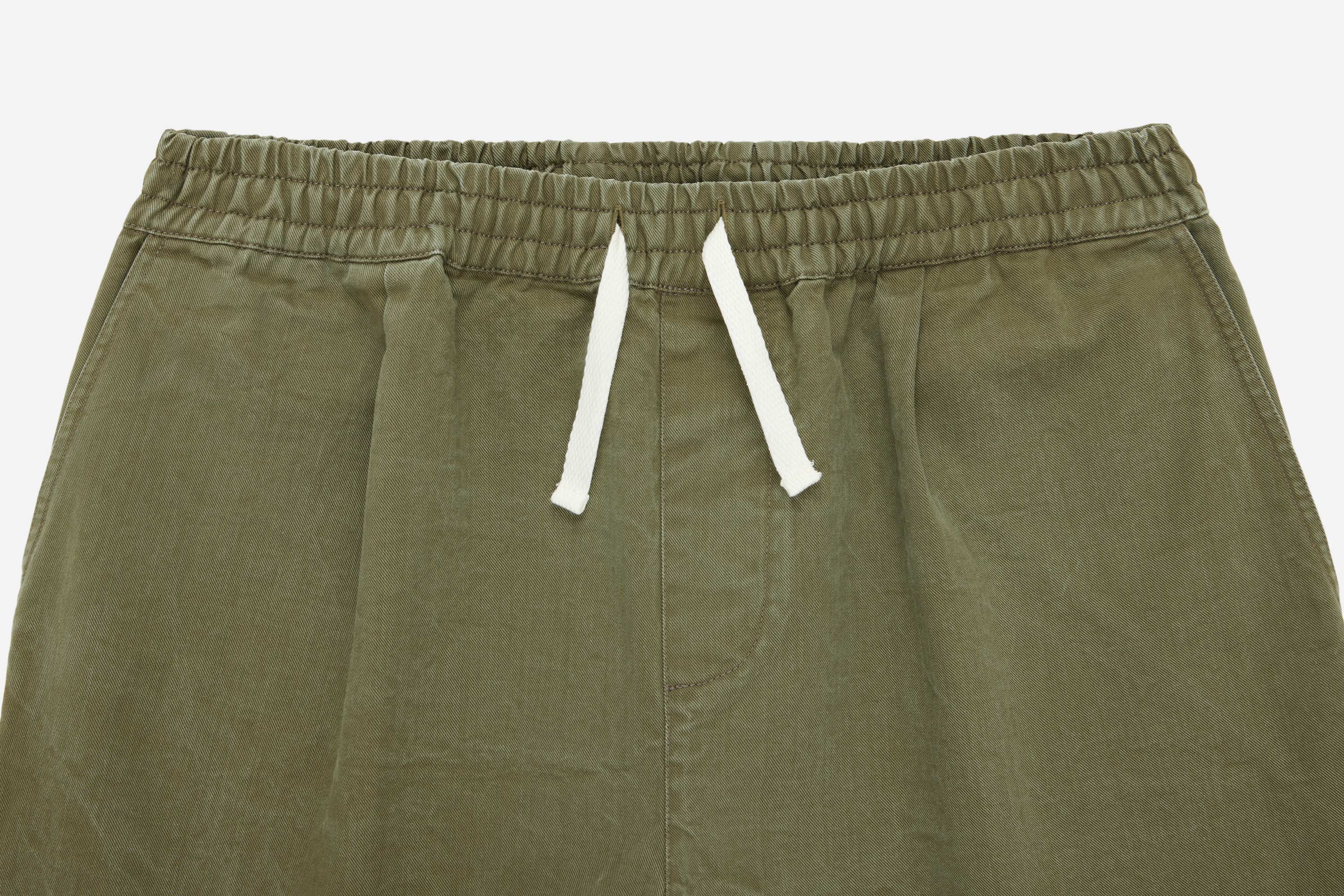 Drawstring Shorts ~ Olive Twill – 3sixteen