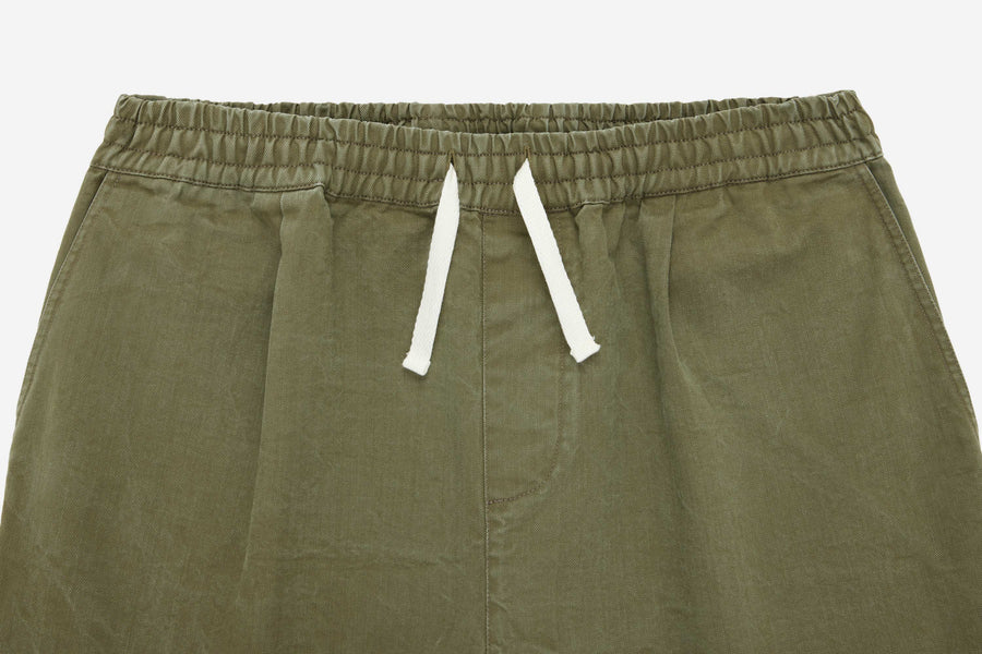 Drawstring Shorts ~ Olive Twill