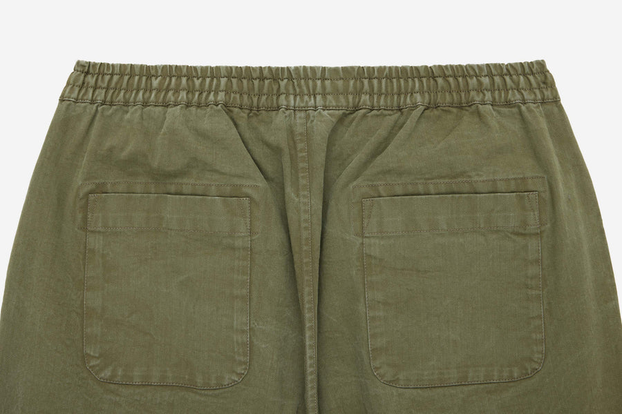 Drawstring Shorts ~ Olive Twill