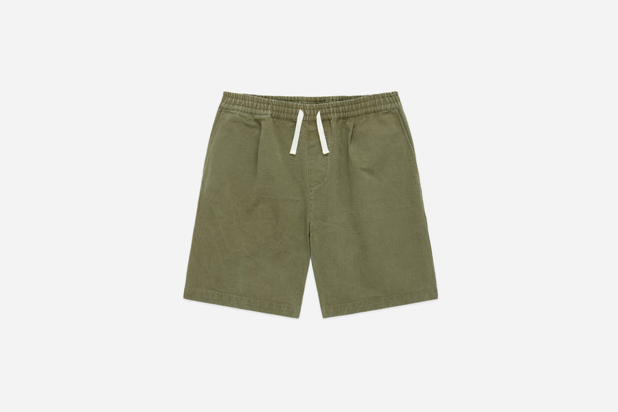 Drawstring Shorts ~ Olive Twill