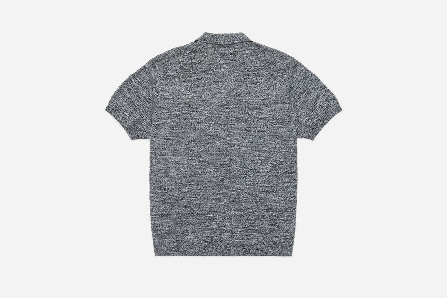 Knit Polo ~ Black Marled Yarn