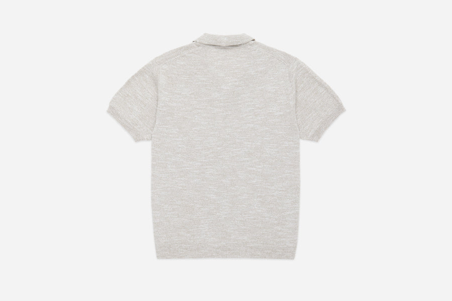 Knit Polo ~ Natural Marled Yarn