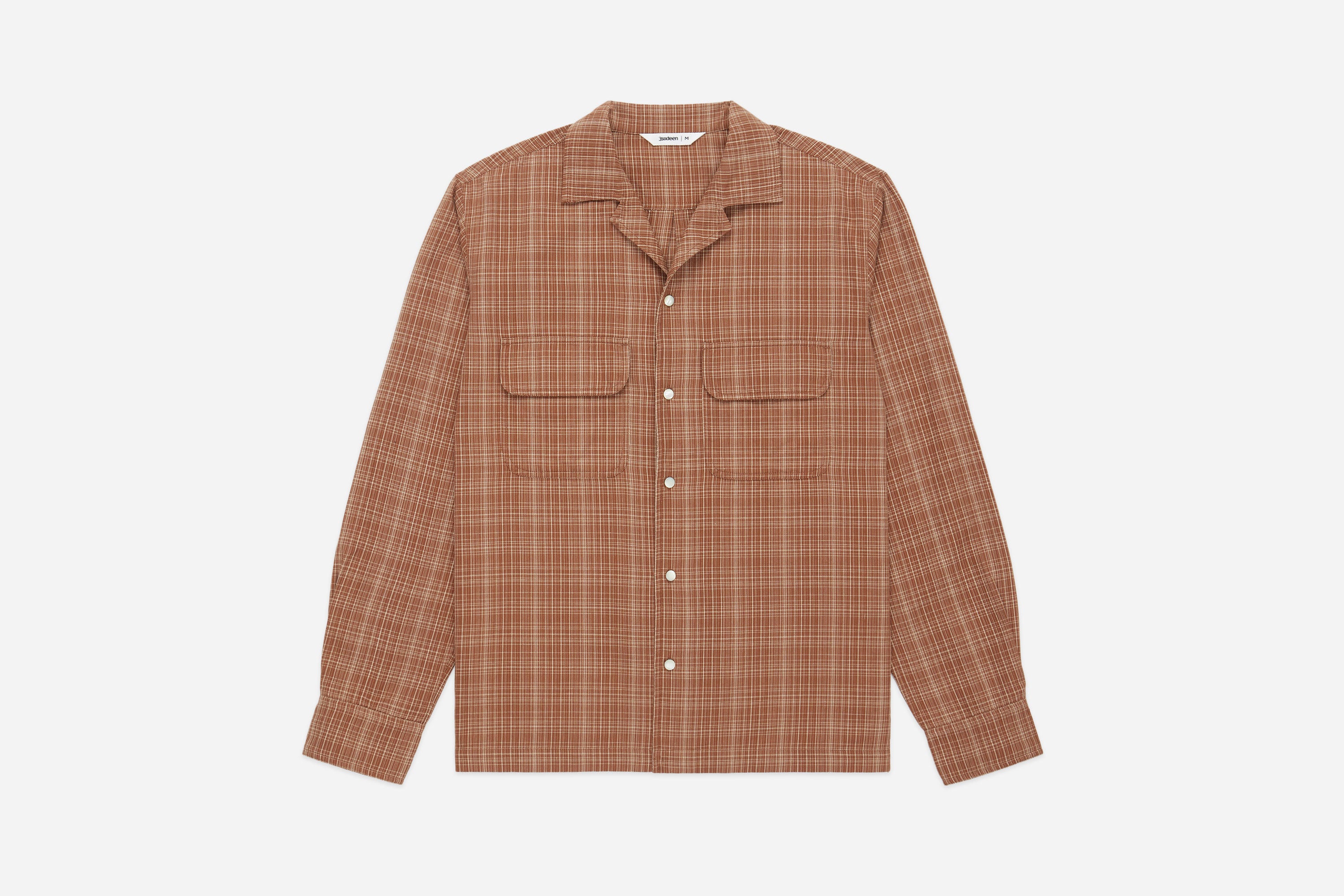 ★COOR★ Micro Checkered Open Collar Shirt MUSINSA | COOR Micro Check Open Collar Shirt (White Check)