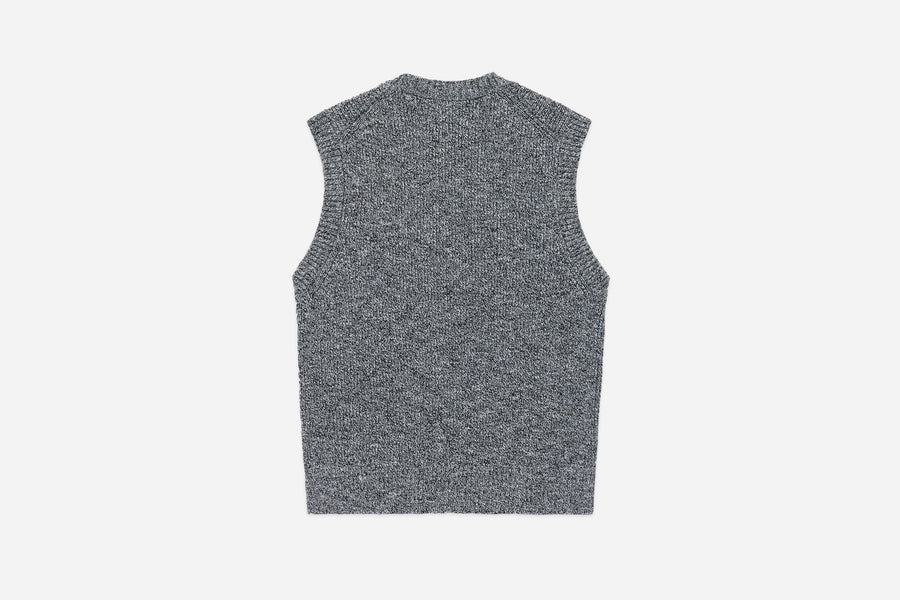 Sweater Vest ~ Black Marled Yarn