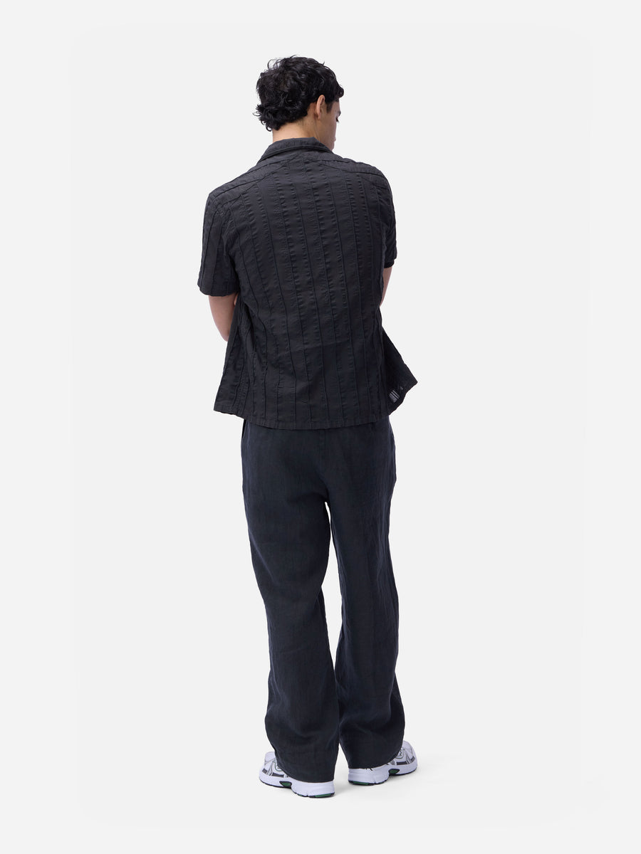 Cabana Shirt ~ Charcoal Rope Stripe