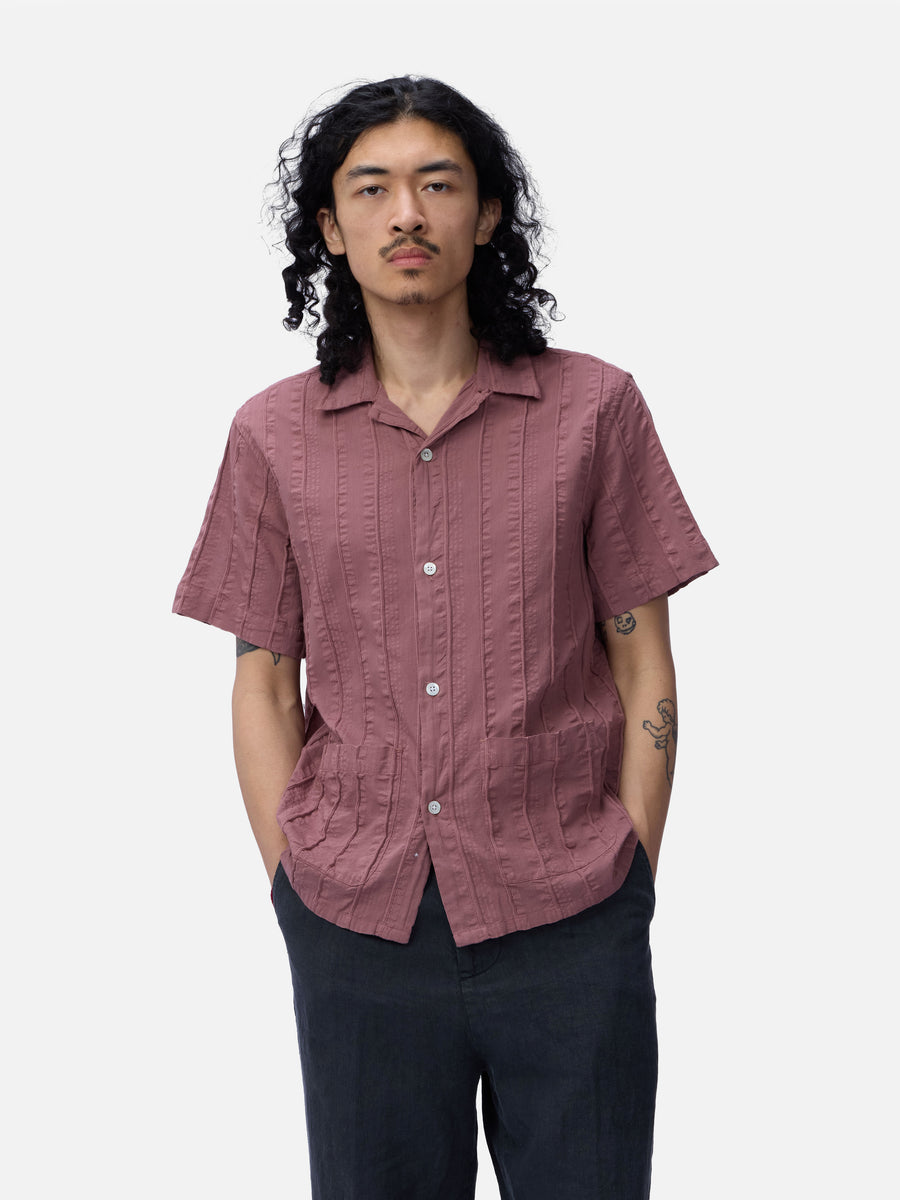 Cabana Shirt ~ Brick Rope Stripe