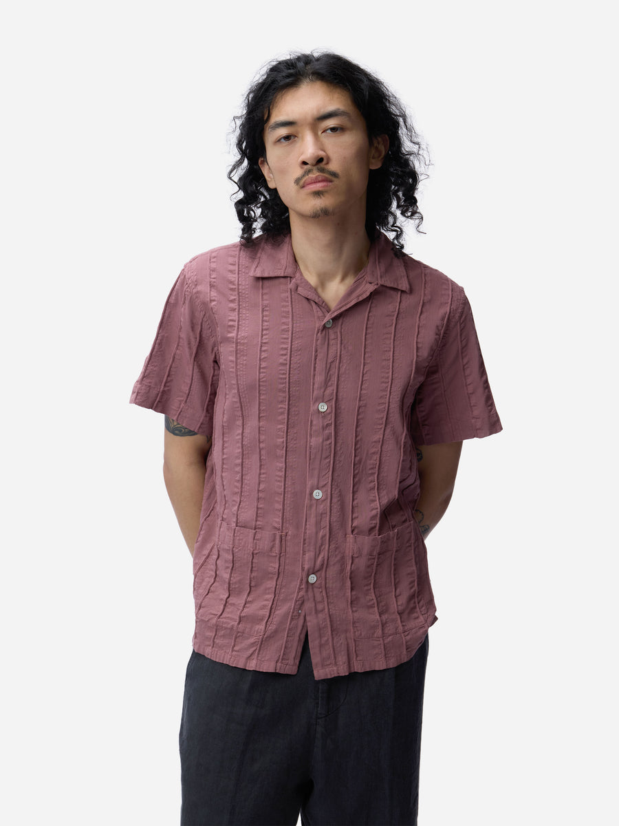 Cabana Shirt ~ Brick Rope Stripe