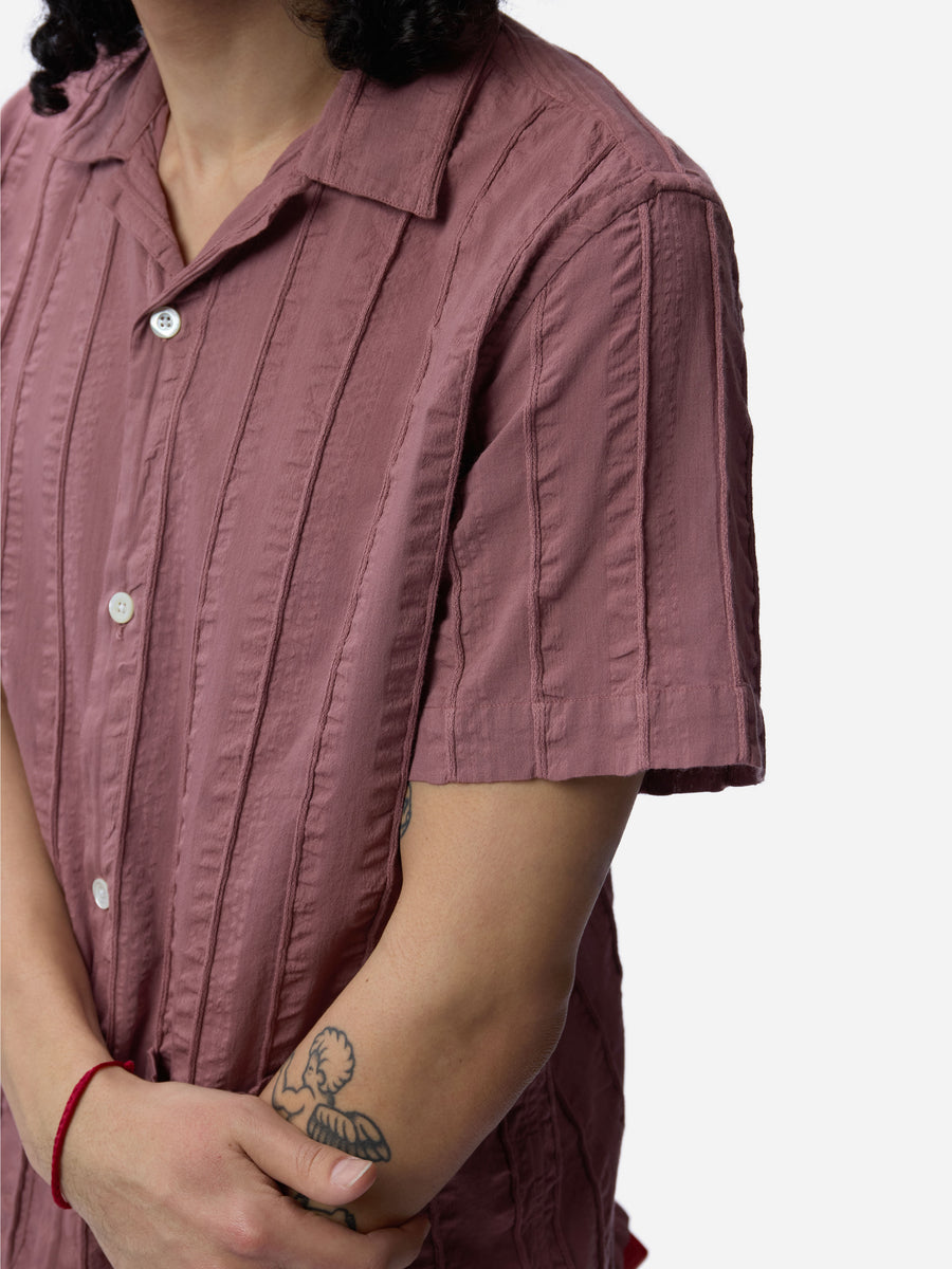 Cabana Shirt ~ Brick Rope Stripe