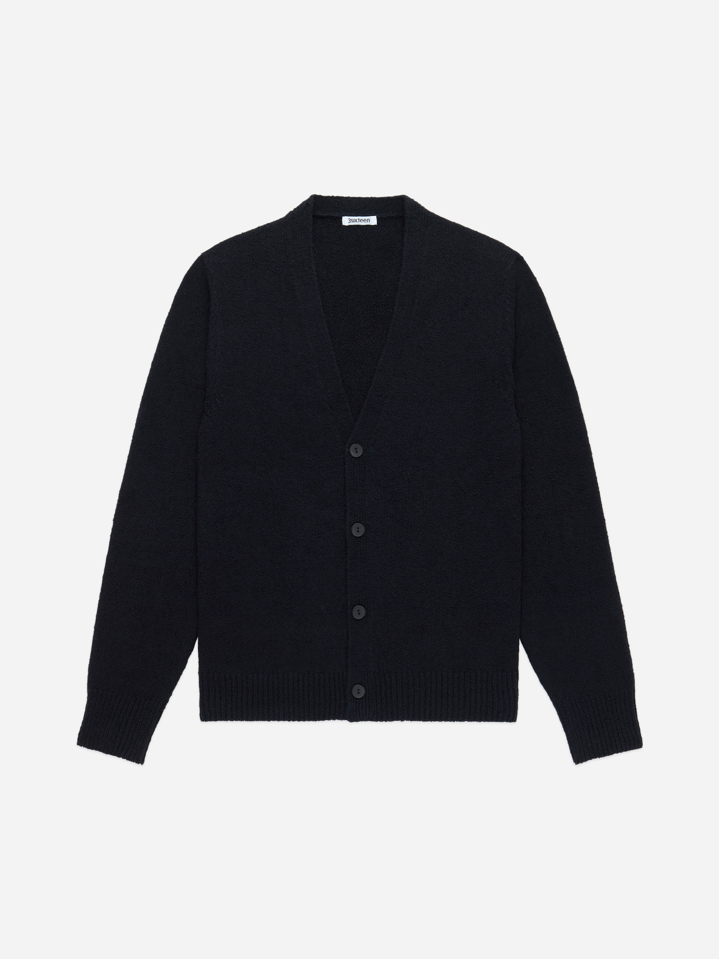 カーディガン Crillon Boucle Cardigan black GRANCY カーディガン 「GRANCY」Damage Boucle Knit Cardigan