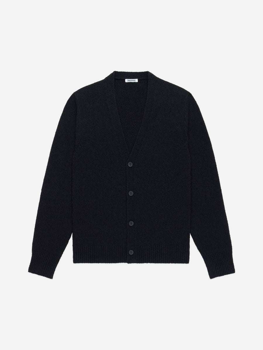 Classic Cardigan ~ Black Boucle