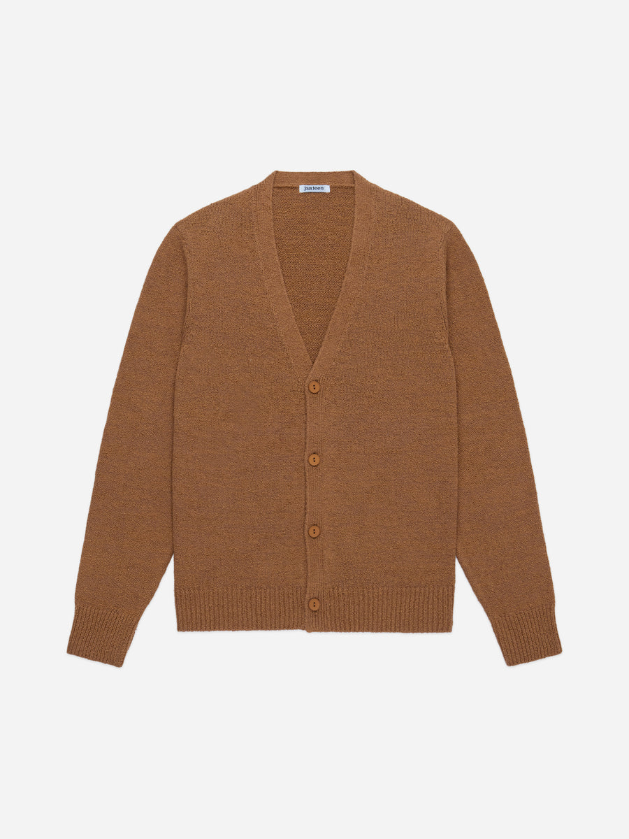 Classic Cardigan ~ Ochre Boucle